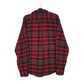 Mens Red Woolrich Thick Flannel Plaid  Shirt