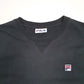 Mens Black Fila  Crewneck T Shirt
