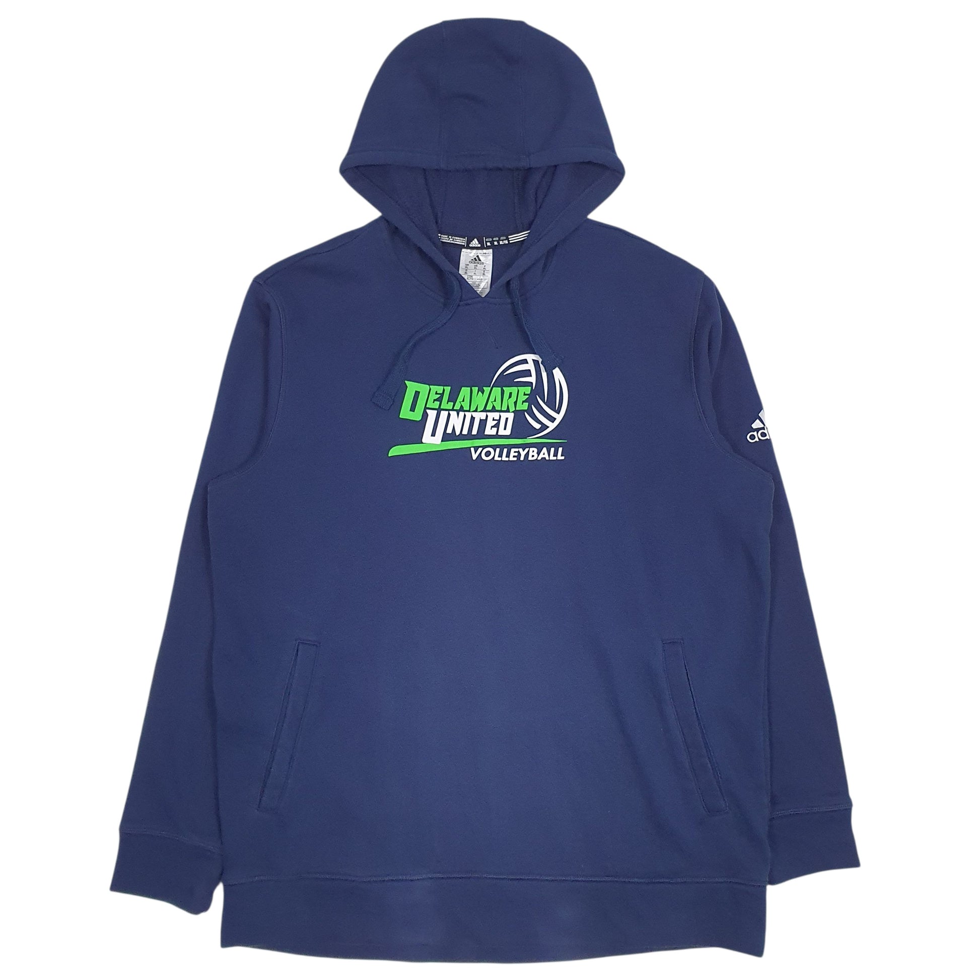 Mens Navy Adidas Delaware United Volleyball Hoodie Jumper