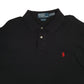 Mens Black Polo Ralph Lauren Custom Fit  Polo Shirt