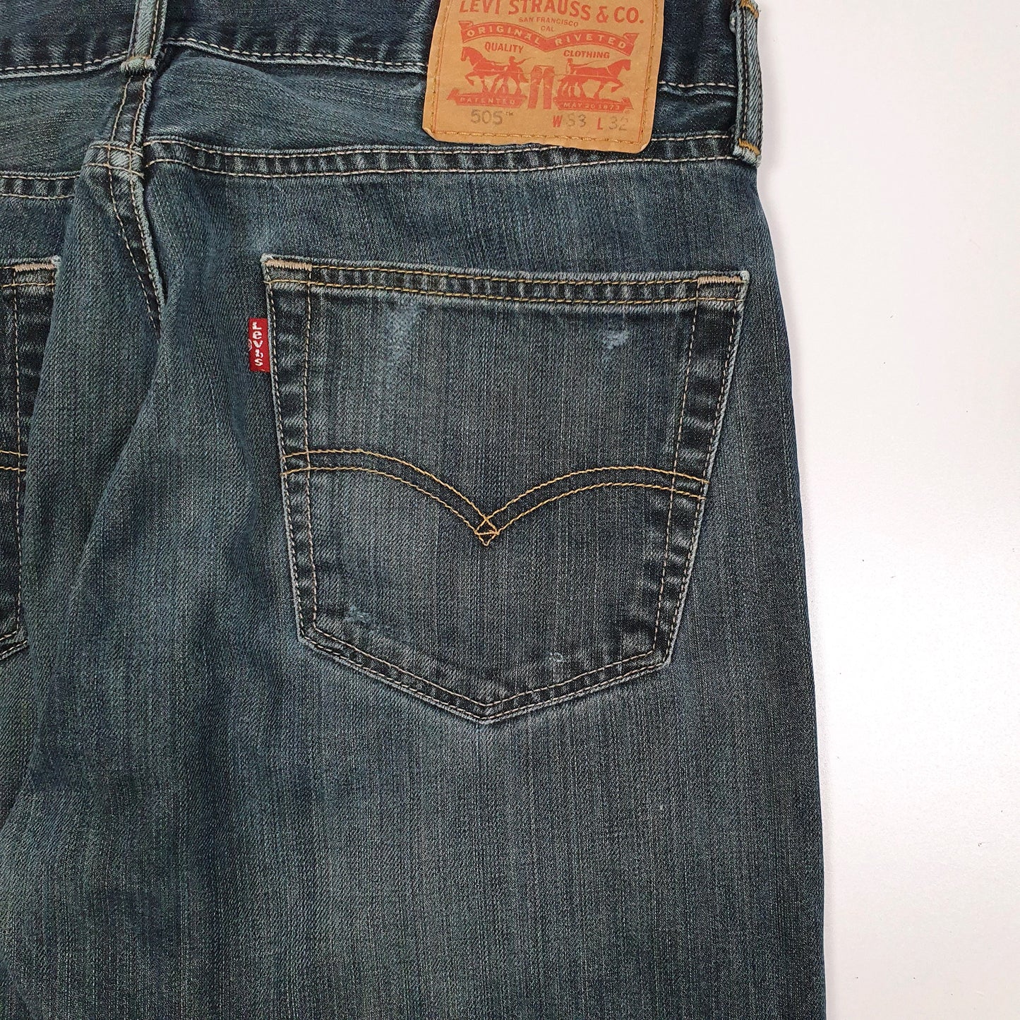 Mens Navy Levis   Jeans