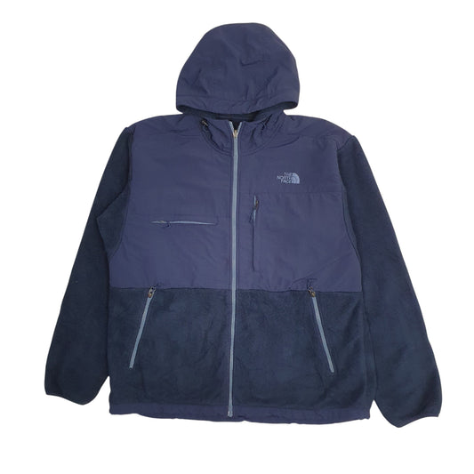 Mens Navy The North Face Denali Hoodie Fleece  Coat
