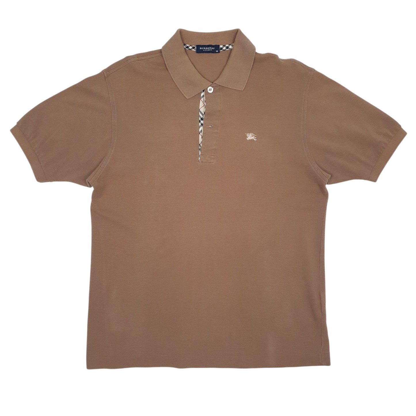 Mens Brown Burberry  Short Sleeve Polo Shirt