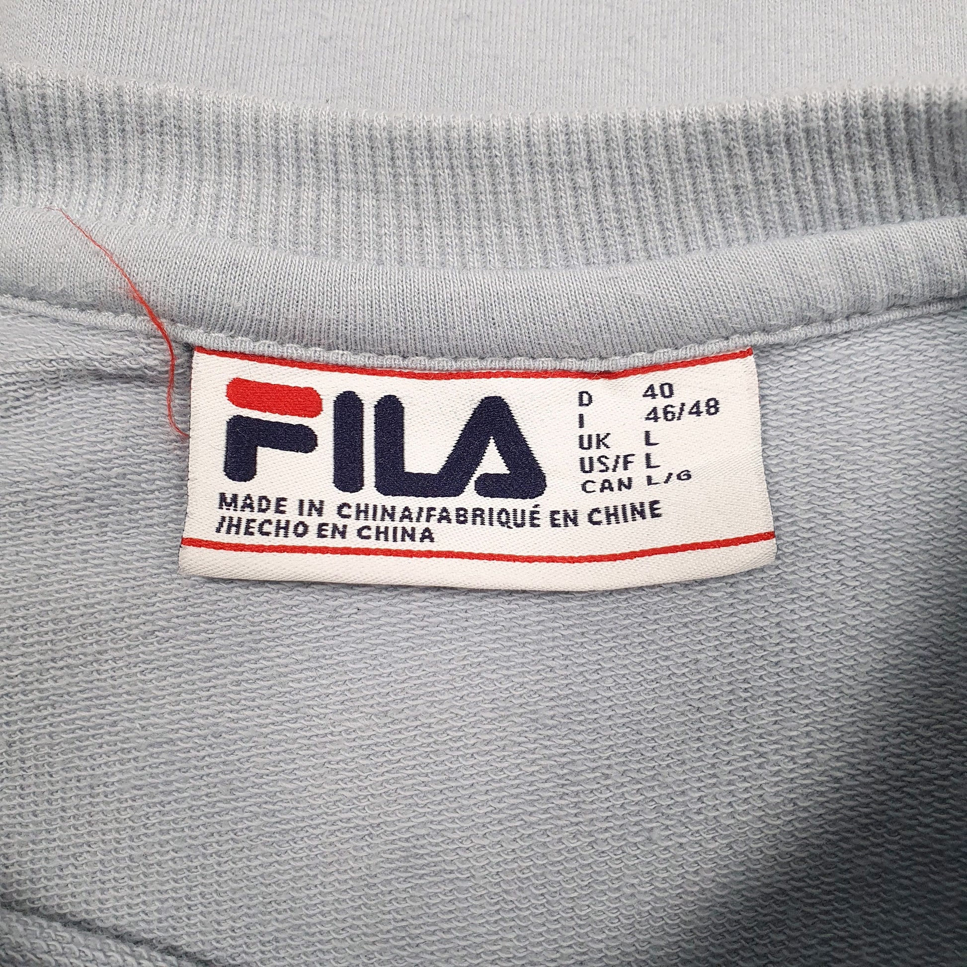 Womens Blue Fila  Crewneck Jumper
