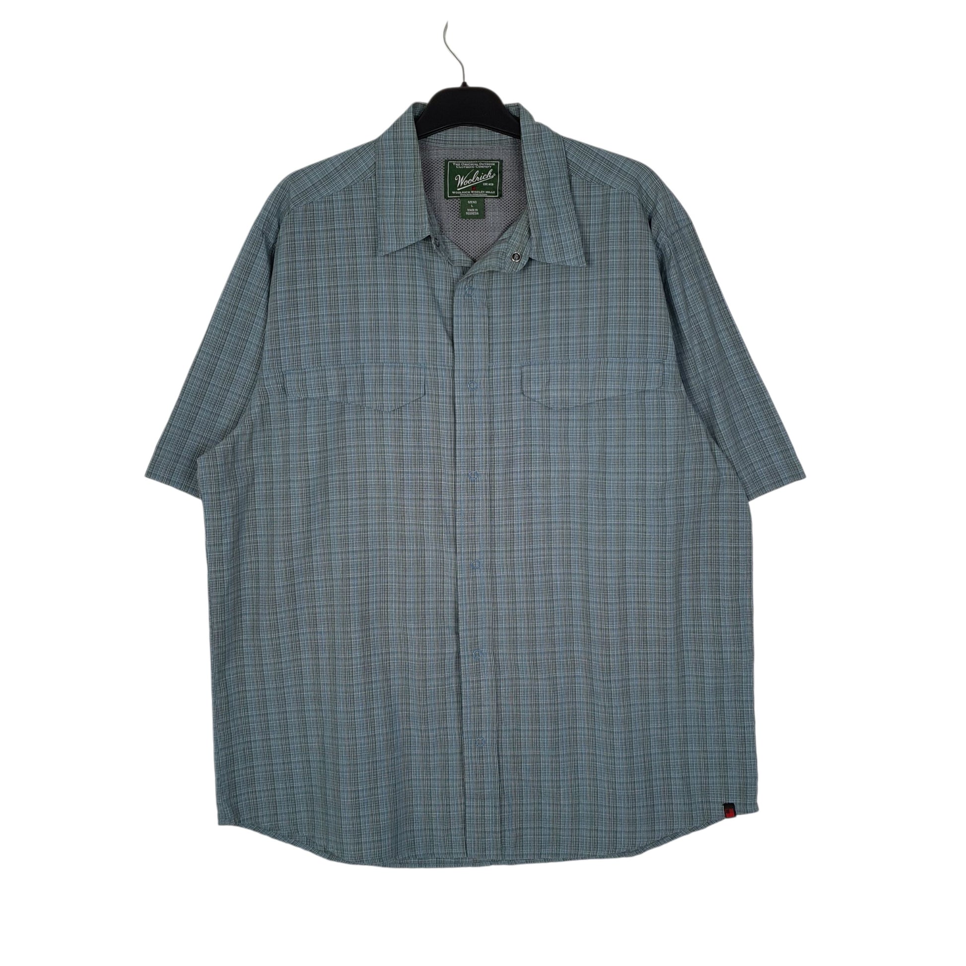 Mens Blue Woolrich  Short Sleeve Shirt