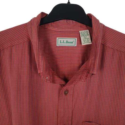 Mens Red L.L.Bean Vintage 90s  Shirt