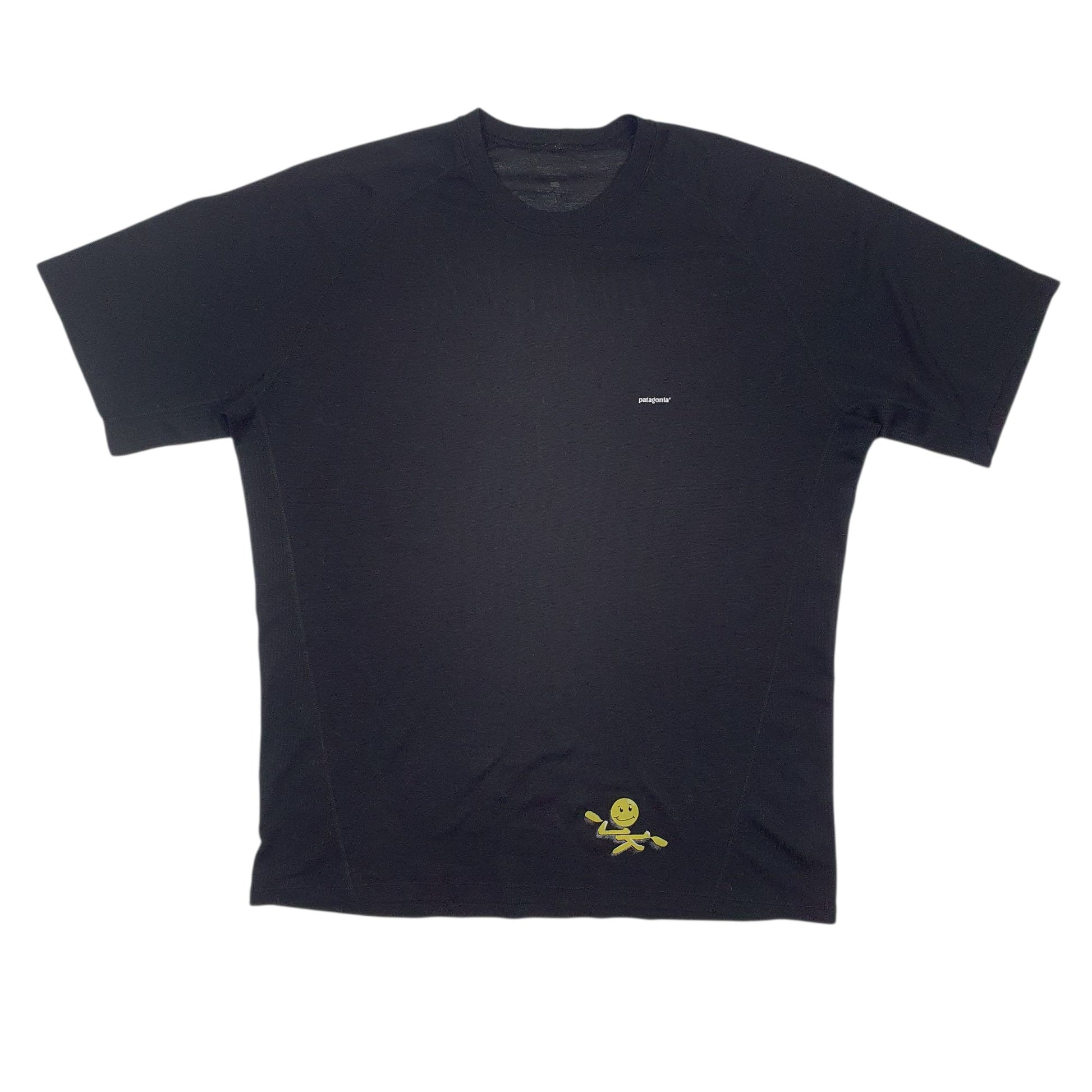 Mens Black Patagonia Capilene Active Wear Short Sleeve T Shirt