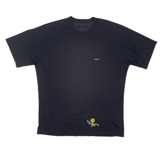 Mens Black Patagonia Capilene Active Wear Short Sleeve T Shirt