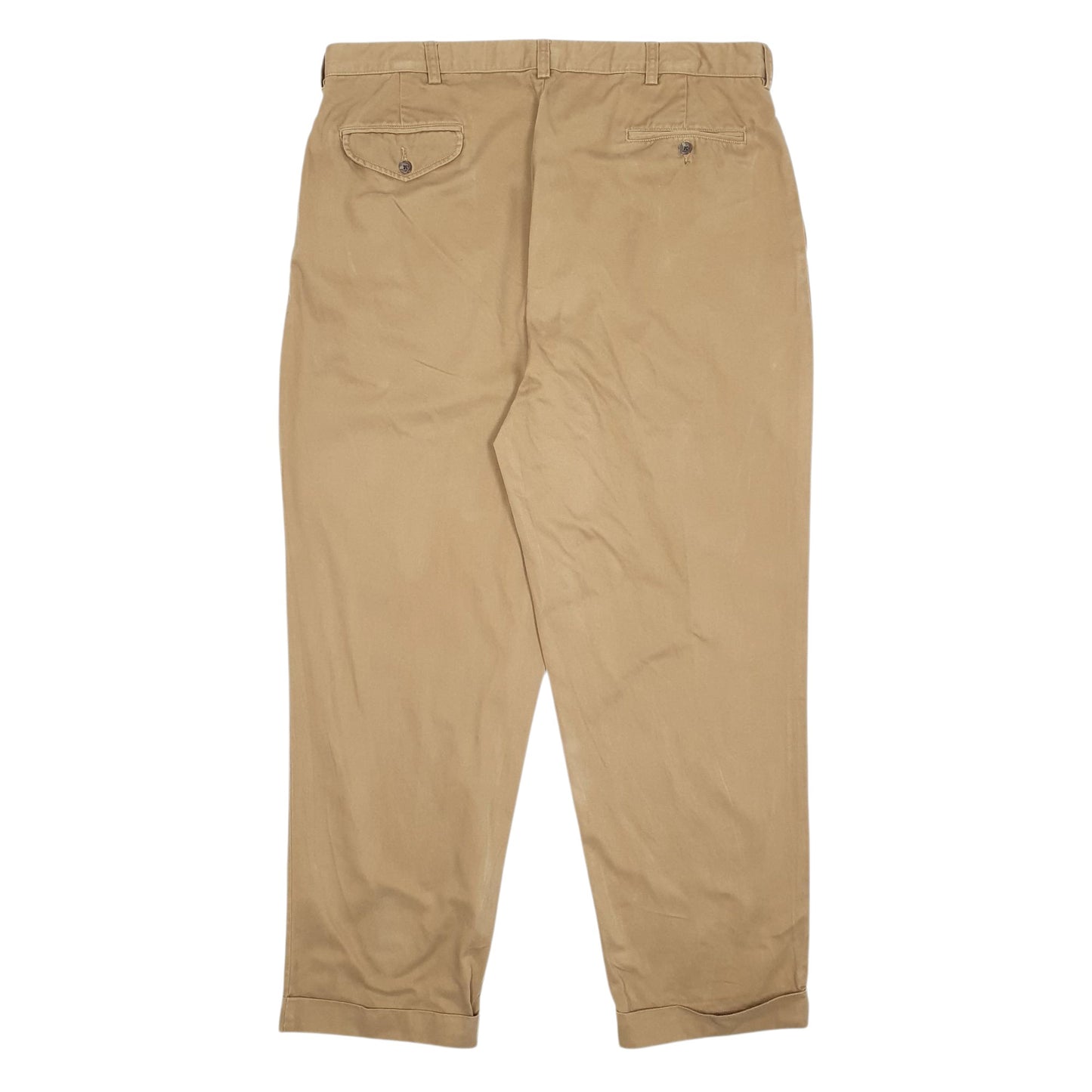 Mens Brown Polo Ralph Lauren Hammond Pant Pleated  Trousers