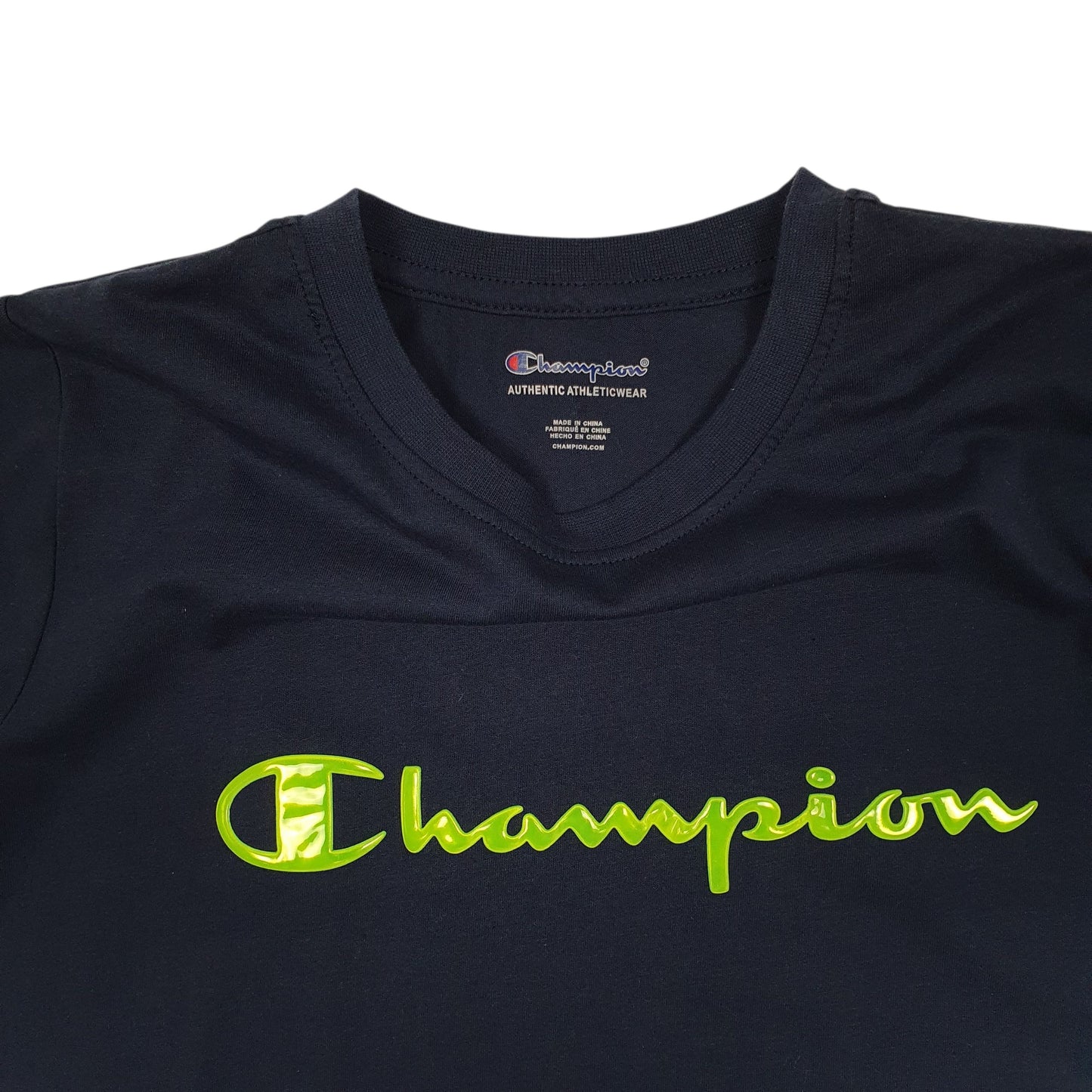 Mens Navy Champion   T Shirt