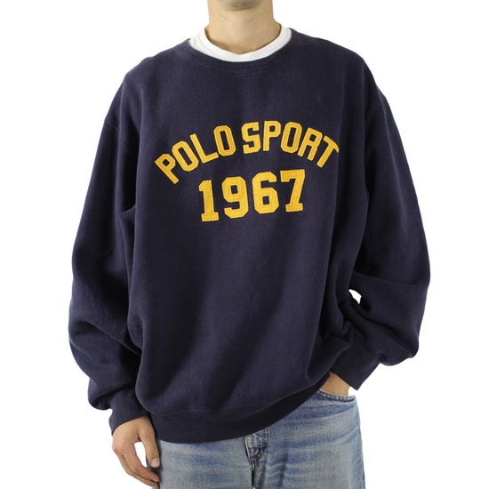 Polo Ralph Lauren Spellout Sweatshirt in Navy, Link to shop all Polo Ralph Lauren Jumpers
