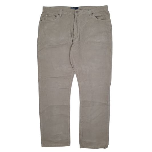 POLO RALPH LAUREN Corduroy Trousers Vintage 90s Beige Mens W38 L32