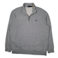 POLO RALPH LAUREN Quarter Zip Cotton Jumper Sweatshirt Mens XL