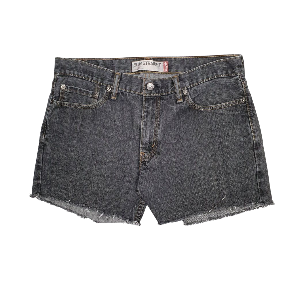 Levis 514 Cut Off Grey Denim Jeans Cotton Shorts Womens W34