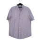 RALPH LAUREN Purple Gingham Shirt Custom Fit Short Sleeve Casual Cotton Mens L