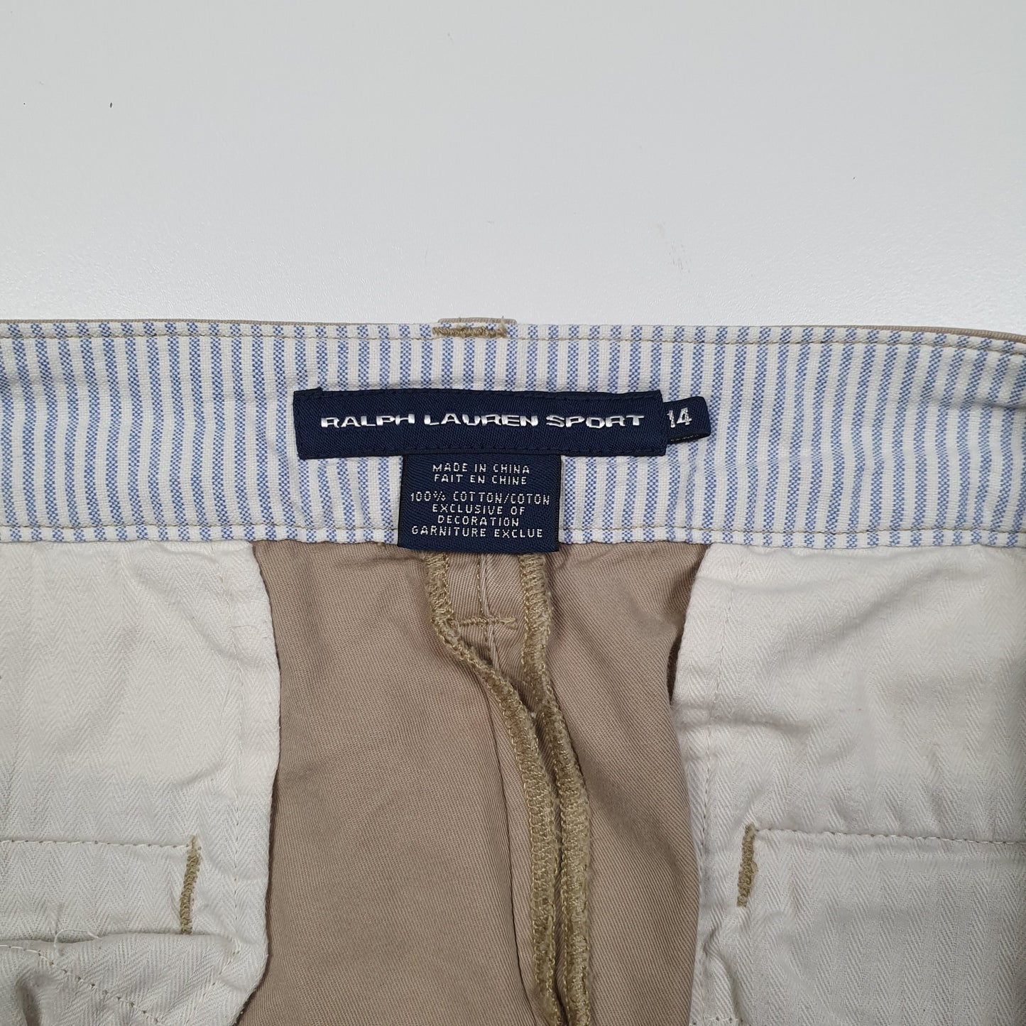 POLO RALPH LAUREN Sport Chino Trousers Beige Womens UK18