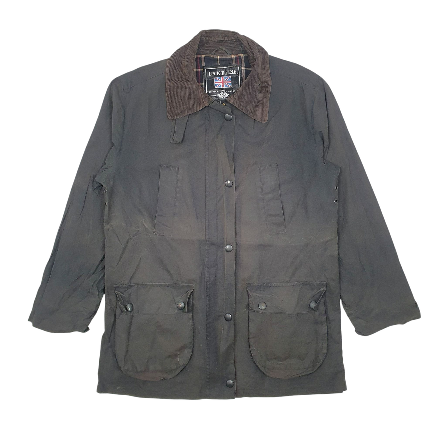 Lake Line Wax Jacket Coat Mens M
