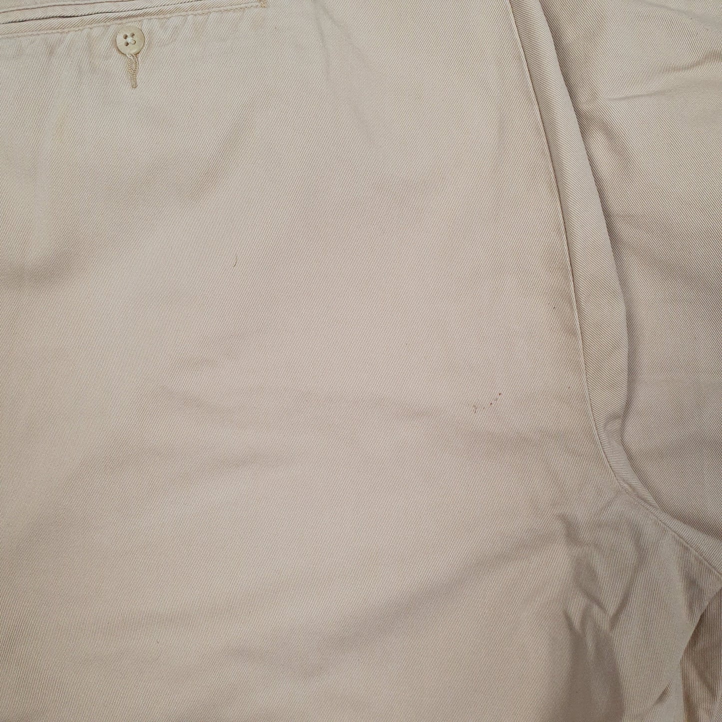 POLO RALPH LAUREN Andrew Pant Double Pleated Vintage 90s Chino Trousers Cream Mens W38 L30