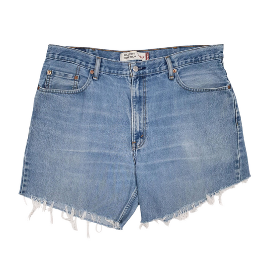 Levis 550 Relaxed Fit Coupe Relax Blue Denim Jeans Cotton Shorts Mens W38