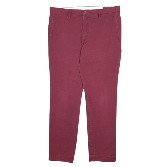 POLO RALPH LAUREN Chino Trousers Burgundy Mens W35 L32