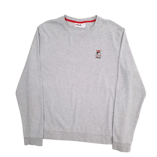 Fila Crewneck Cotton Blend Sweatshirt Jumper Mens L