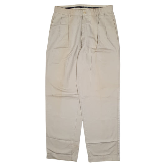POLO RALPH LAUREN Chino Trousers Hammond Pant Vintage 90s Cream Mens W31 L30