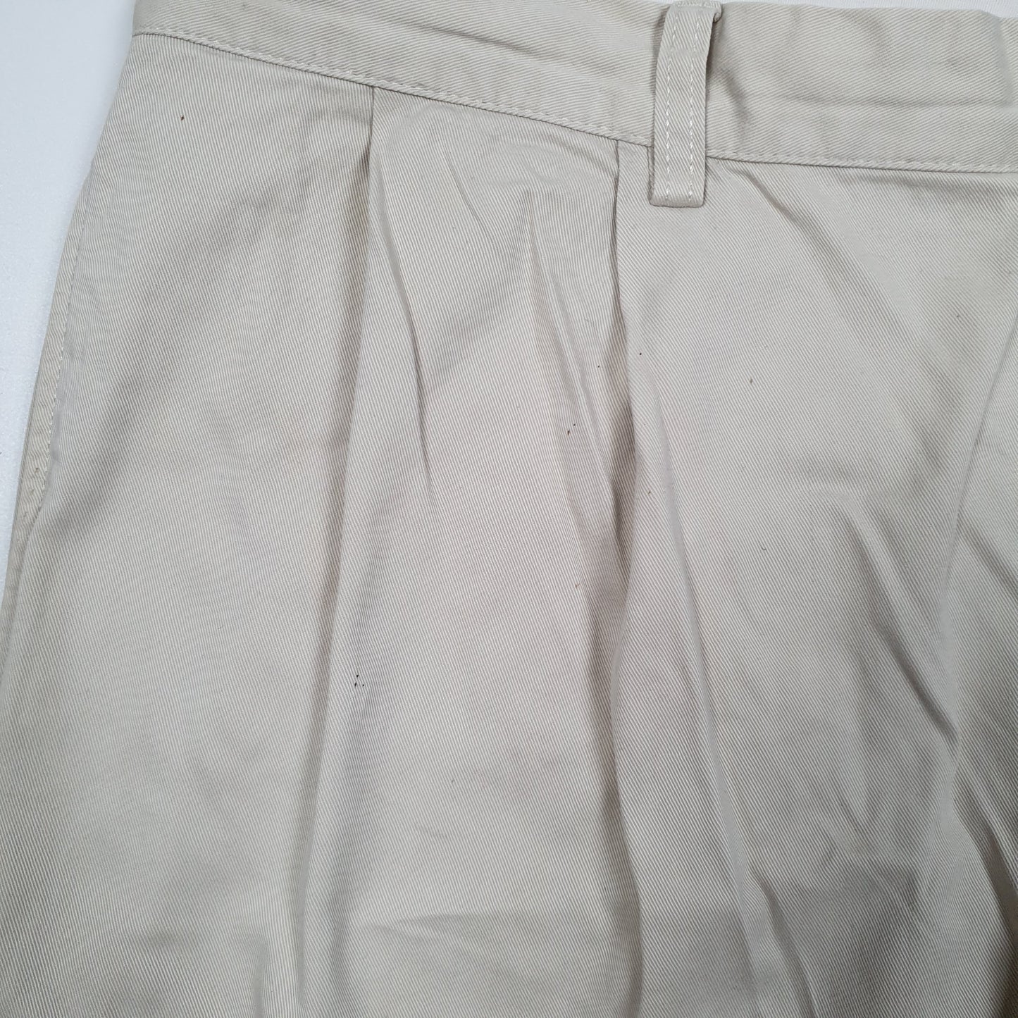 POLO RALPH LAUREN Hammond Pant Pleated Chino Trousers Cream Men W42 L30