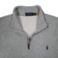 POLO RALPH LAUREN Quarter Zip Cotton Jumper Sweatshirt Mens XL