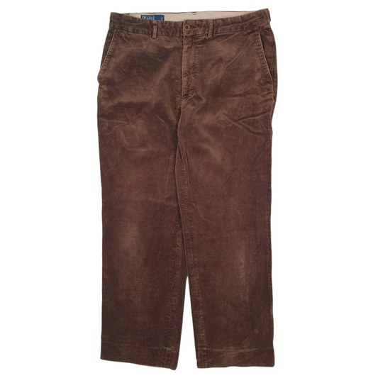 POLO RALPH LAUREN Corduroy Pant Trousers Brown Mens W34 L27