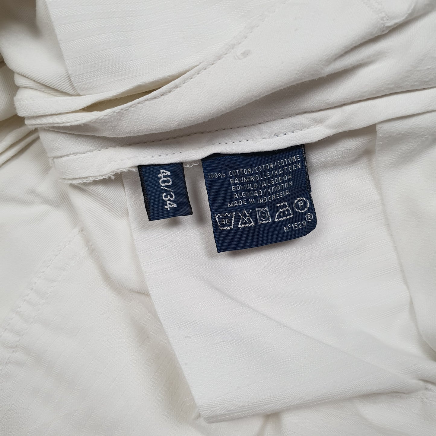 POLO RALPH LAUREN Chino Trousers Custom Fit White Mens W40 L34