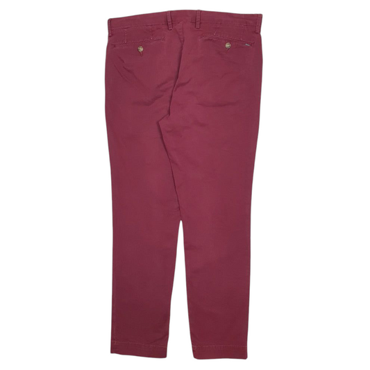 POLO RALPH LAUREN Chino Trousers Burgundy Mens W35 L32