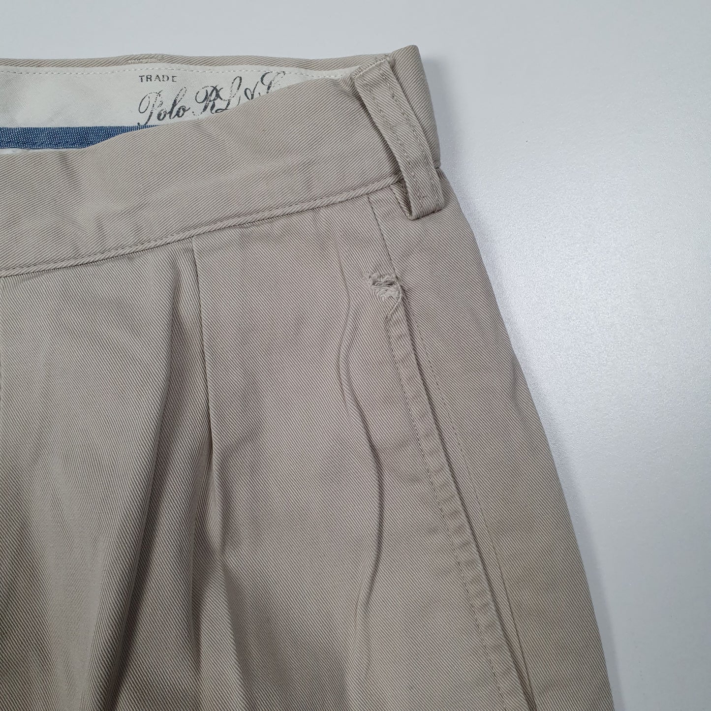 POLO RALPH LAUREN Chino Trousers Classic Fit Pant Beige Mens W38 L32