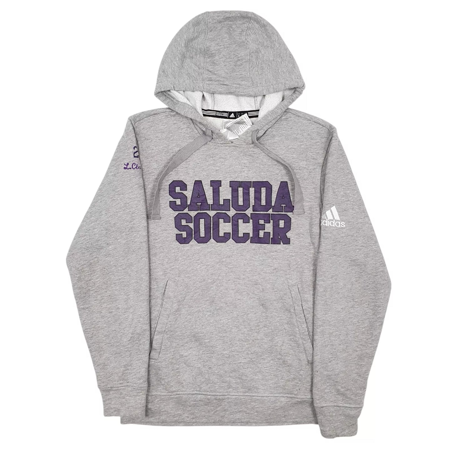 Adidas Saluda Soccer Hoodie Cotton Blend Sweatshirt Jumper Mens S