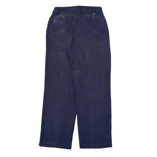 POLO RALPH LAUREN Chino Andrew Pant Vintage 90s Trousers Navy Mens W35 L32