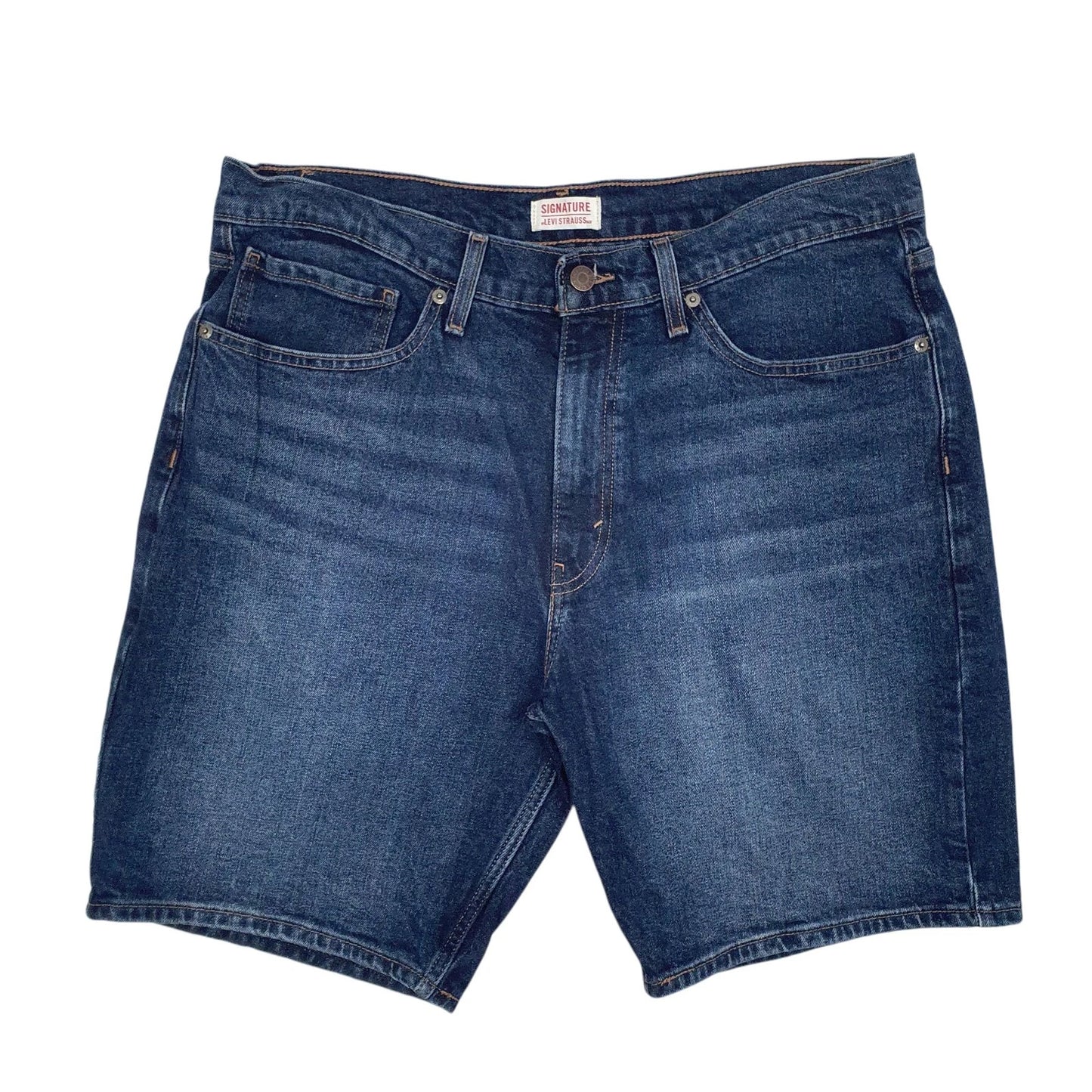 Levis Signature Blue Denim Jeans Cotton Shorts Mens W36