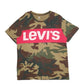 Levis Spellout Camouflage Short Sleeve Cotton Blend T Shirt Mens L