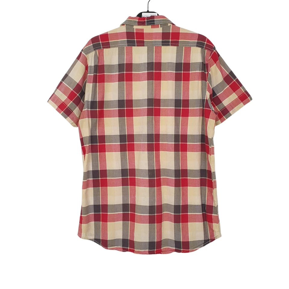 Lee Short Sleeve Regular Fit Check Cotton Shirt Mens M