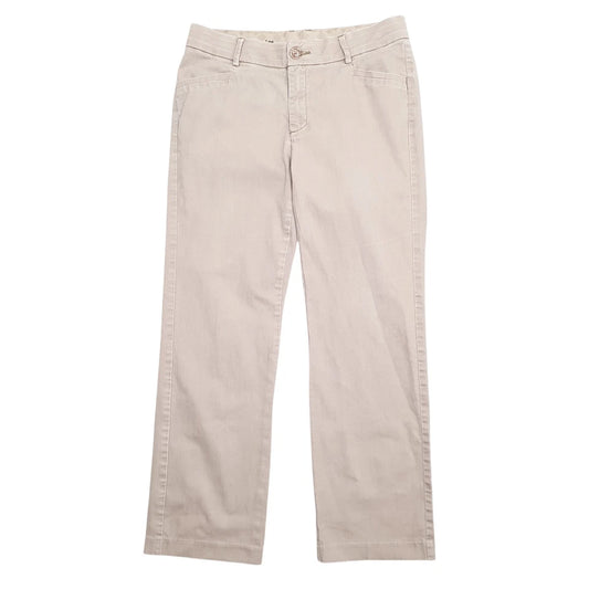 Womens Lee No Gap Waistband Khaki Formal Cotton Blend  Trousers Womens UK10
