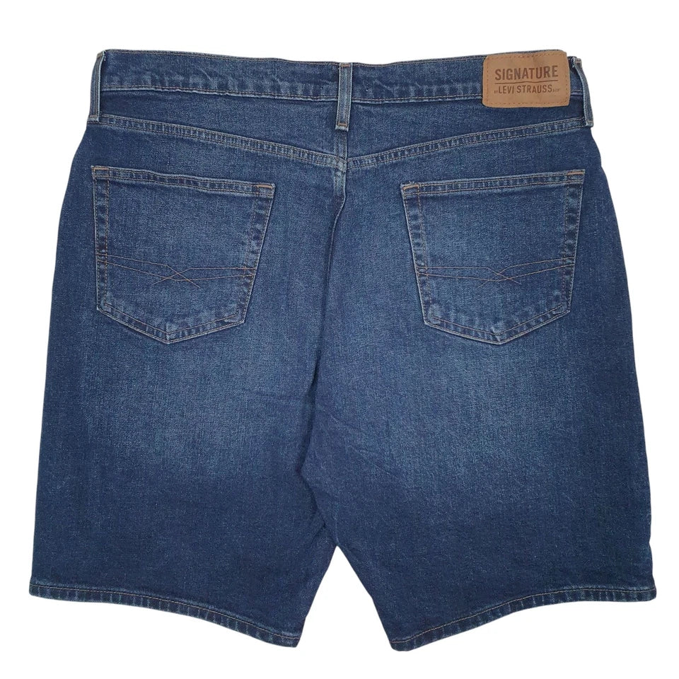 Levis Signature Blue Denim Jeans Cotton Shorts Mens W36