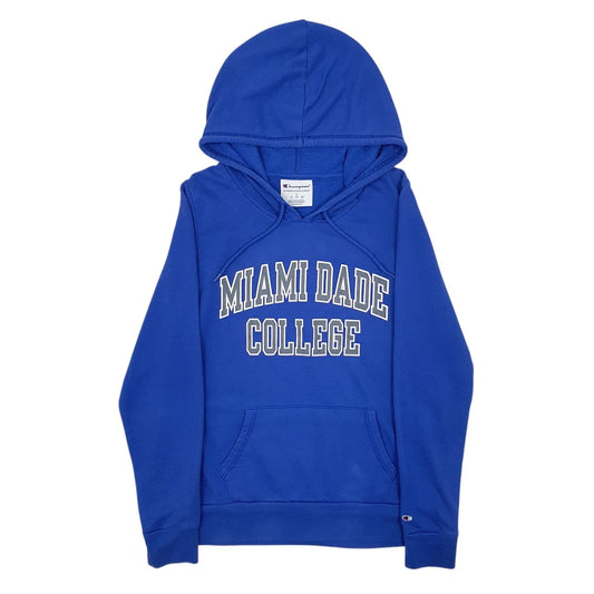 Champion Miami Dade College Hoodie Cotton Blend Sweatshirt Jumper Womens L