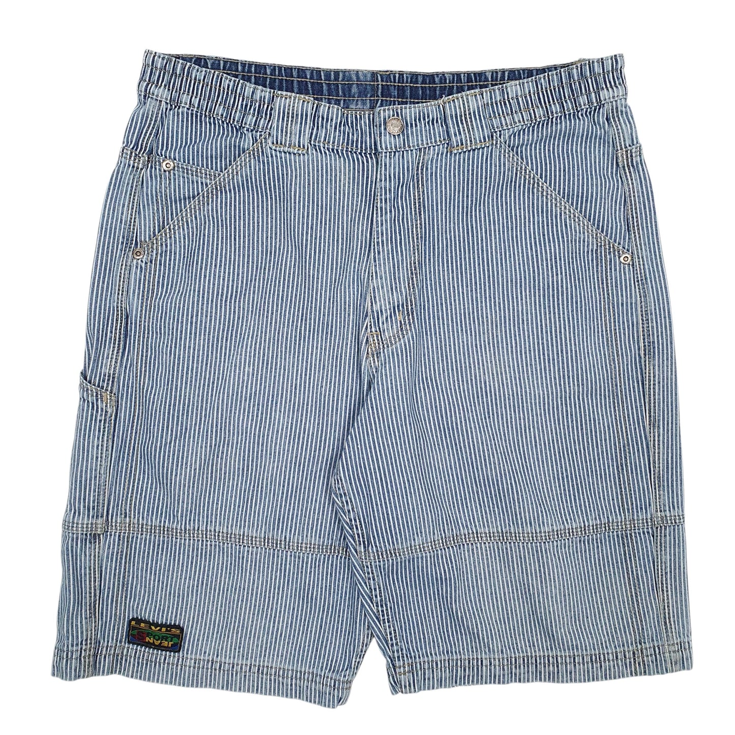 Levis Vintage Hickory Blue Denim Jeans Cotton Shorts Mens W32