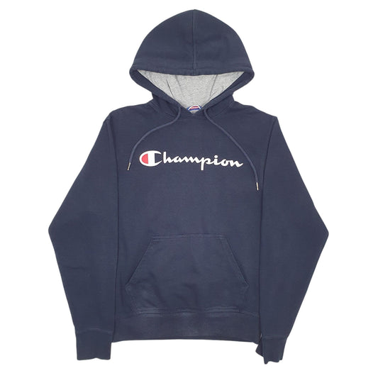 Champion Spellout Hoodie Cotton Blend Sweatshirt Jumper Mens S