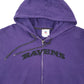 Mens Purple NFL Baltimore Ravens Football USA Hoodie Full Zip Jumper