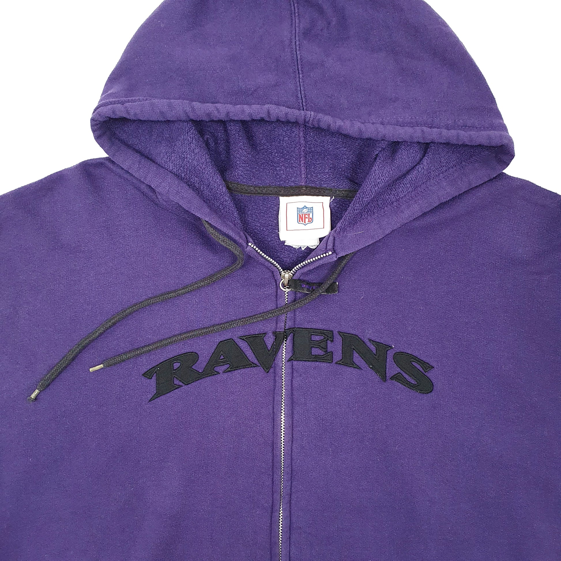 Mens Purple NFL Baltimore Ravens Football USA Hoodie Full Zip Jumper