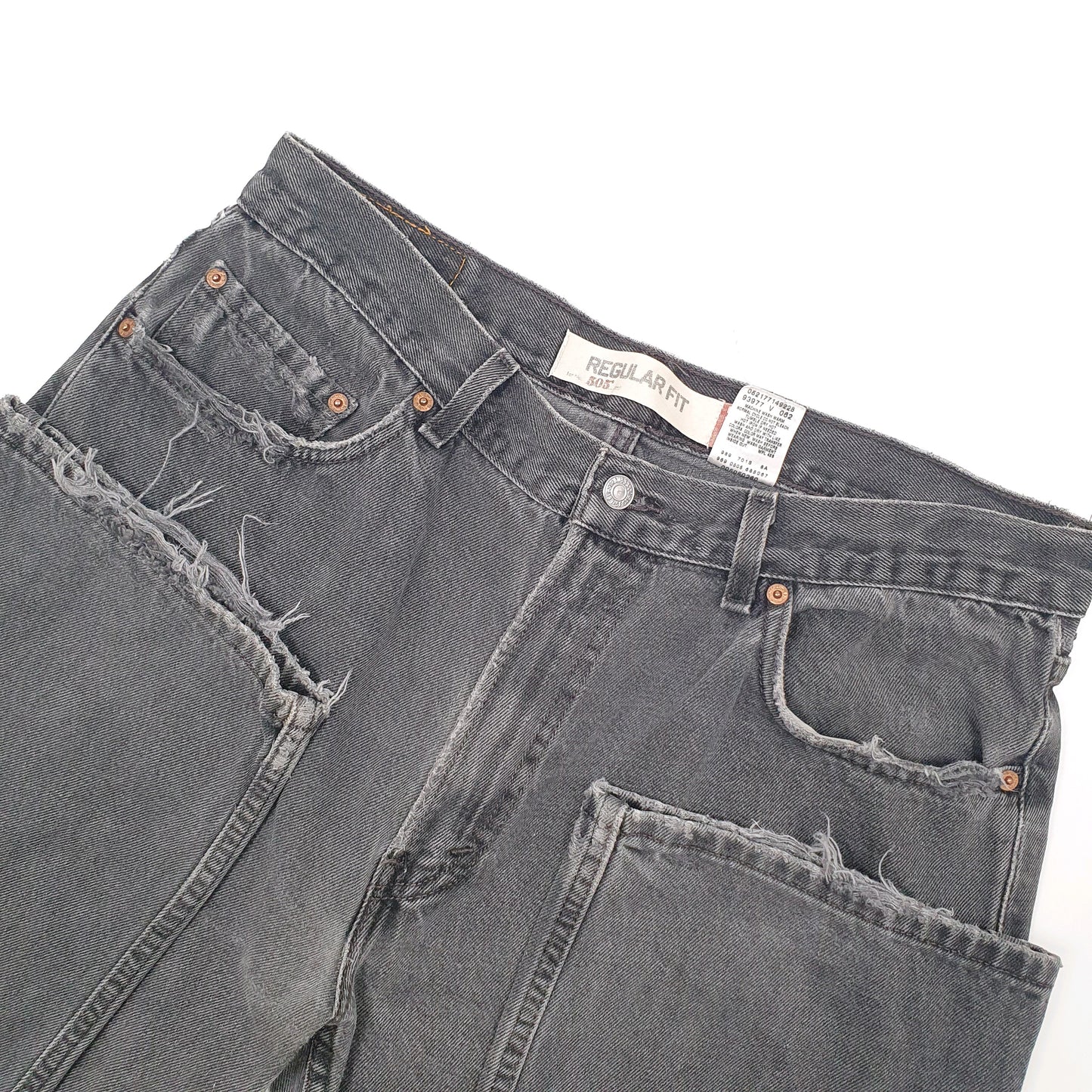 Levis 505 Regular Fit Jeans W34 L29 Grey