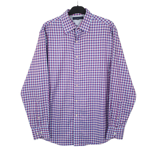 Tommy Hilfiger Long Sleeve Regular Fit Check Shirt Purple