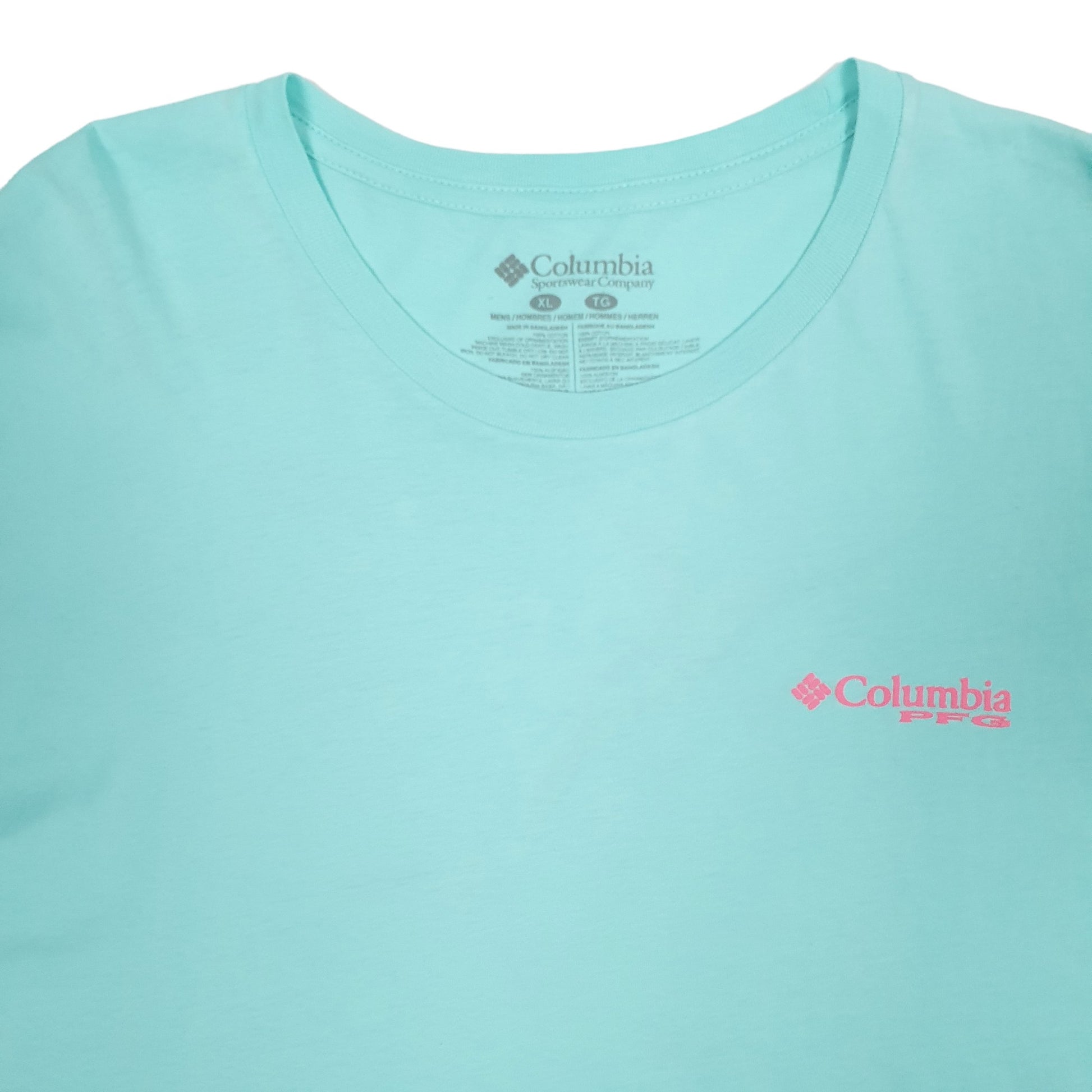 Mens Blue Columbia Sportswear  Short Sleeve T Shirt
