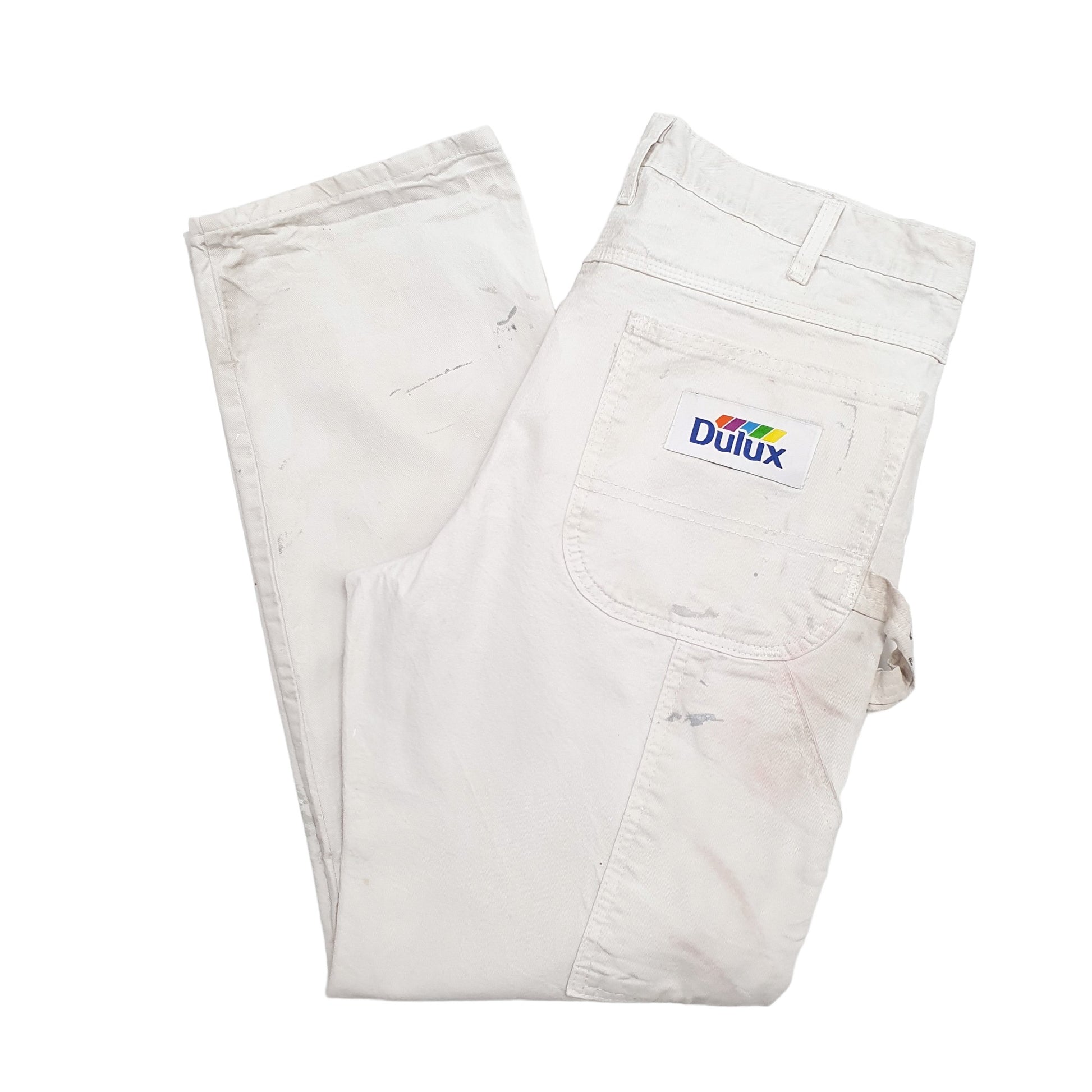 Mens White Dickies  Carpenter Trousers