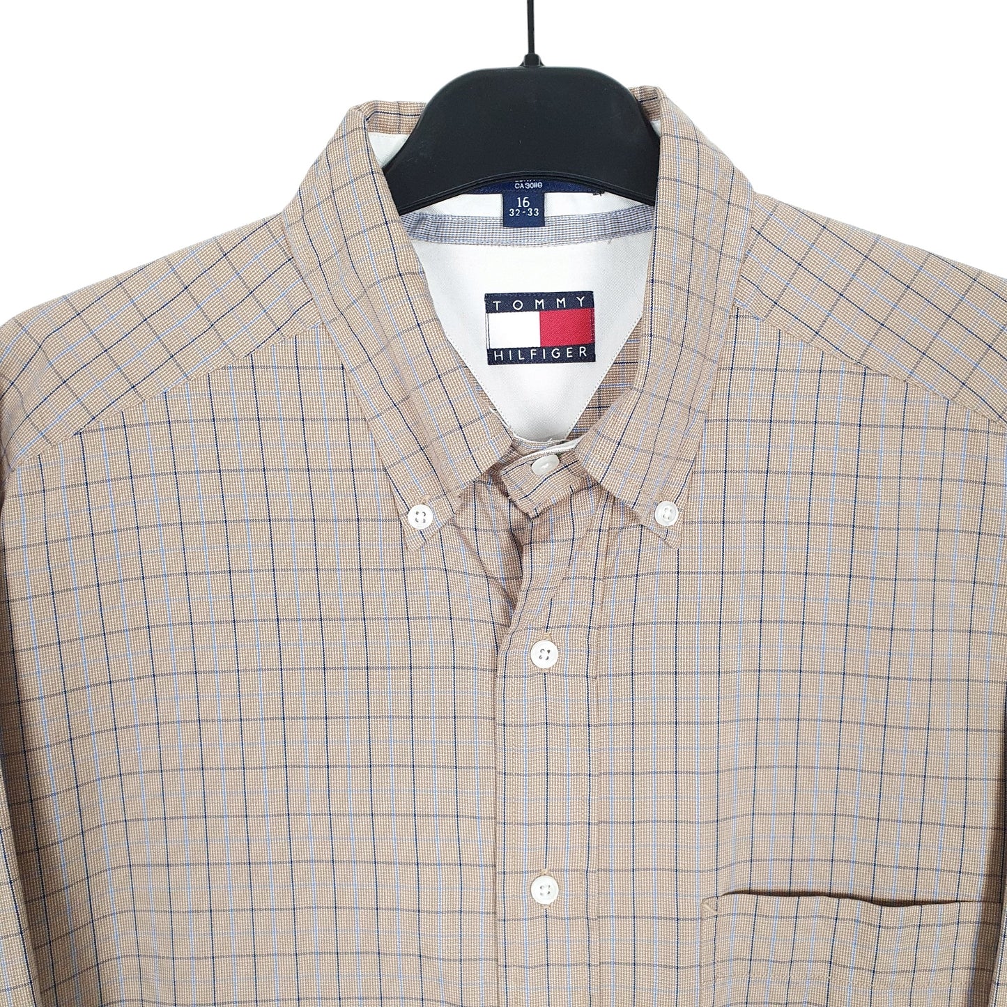 Tommy Hilfiger Long Sleeve Regular Fit Check Shirt Brown