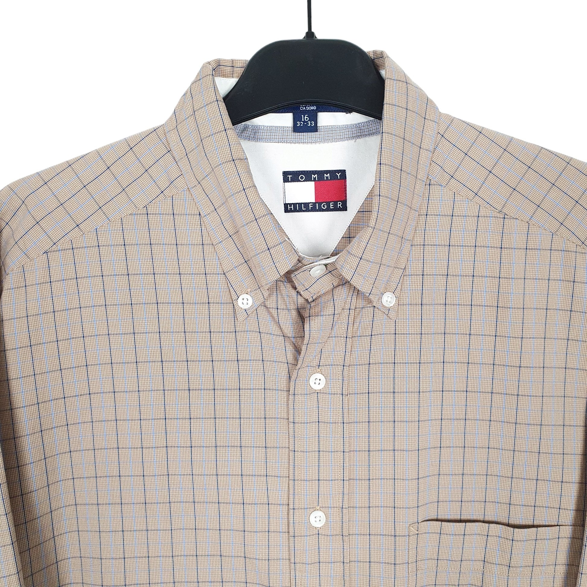 Tommy Hilfiger Long Sleeve Regular Fit Check Shirt Brown